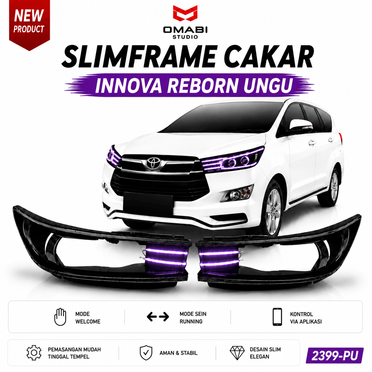 SLIMFRAME CAKAR INNOVA REBORN TYPE G PINK / UNGU