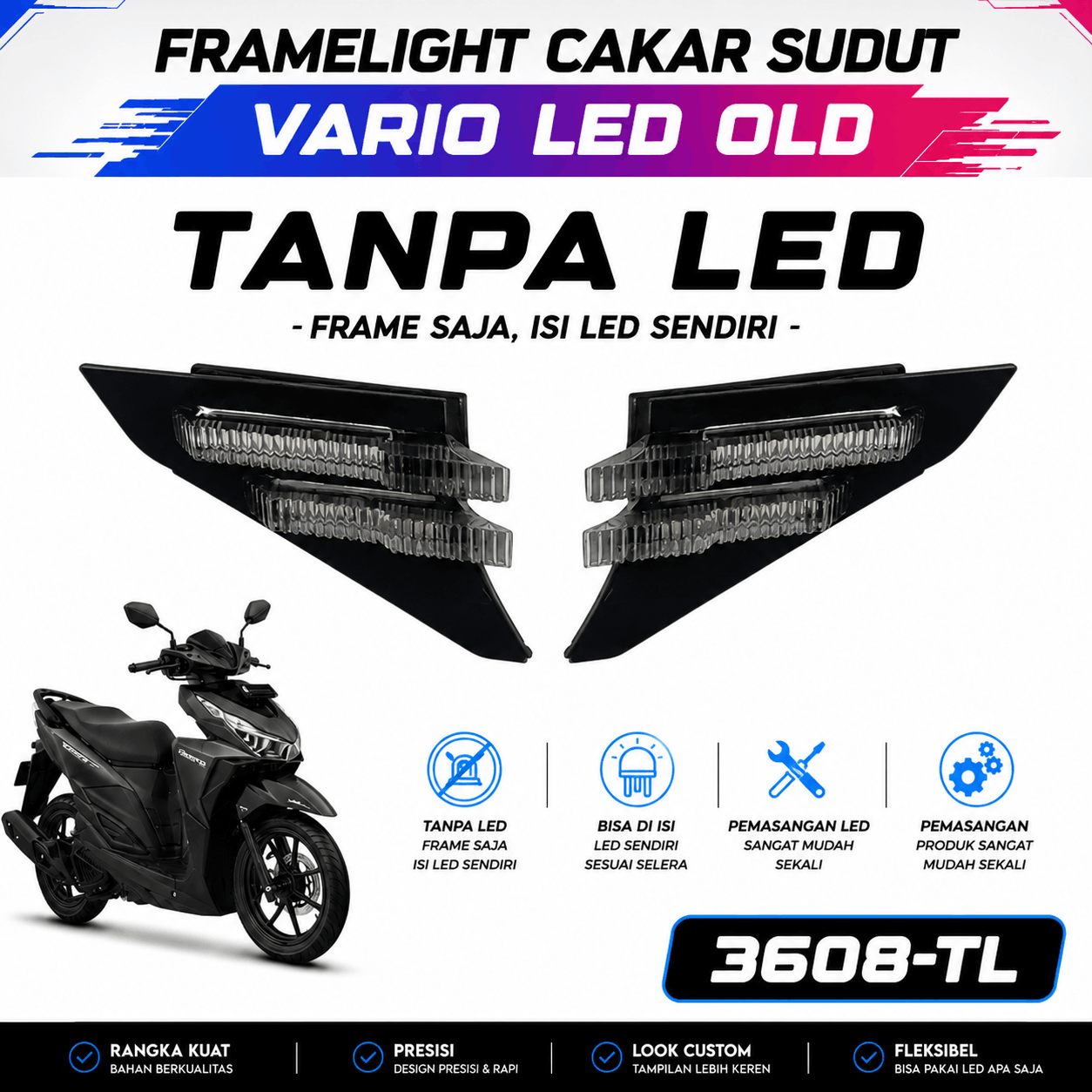 FRAMELIGHT CAKAR SUDUT VARIO LED OLD TANPA LED