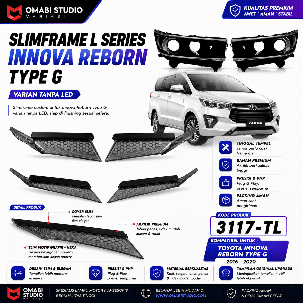 SLIMFRAME L SERIES INNOVA REBORN TYPE G TANPA LED