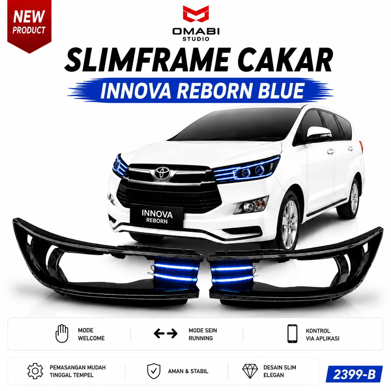 SLIMFRAME CAKAR INNOVA REBORN TYPE G BIRU