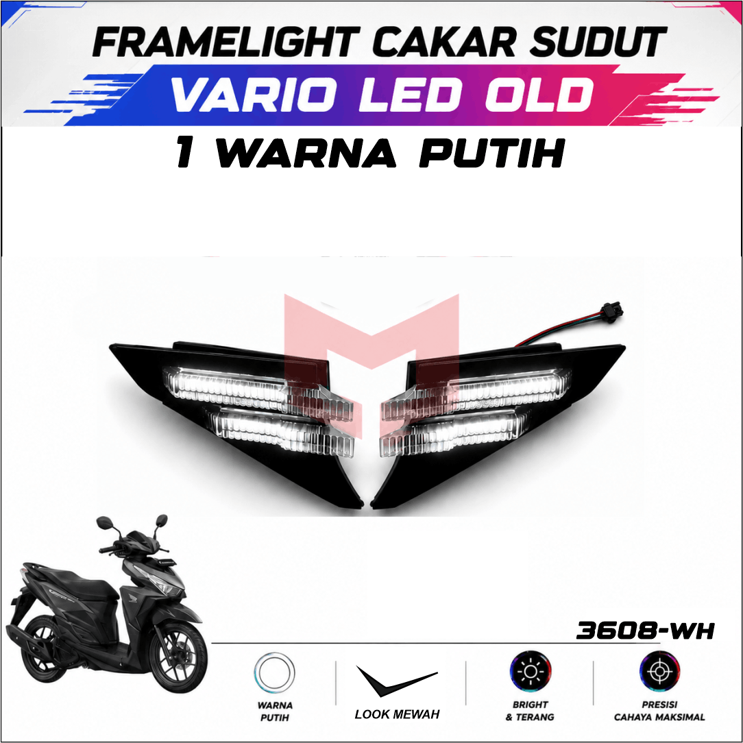 FRAMELIGHT CAKAR SUDUT VARIO LED OLD PUTIH