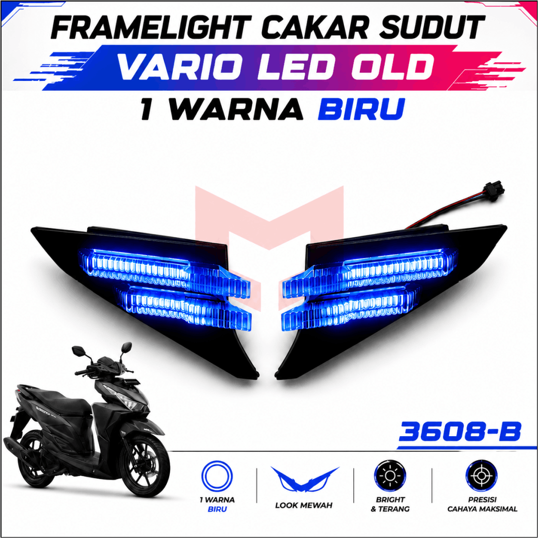 FRAMELIGHT CAKAR SUDUT VARIO LED OLD BIRU