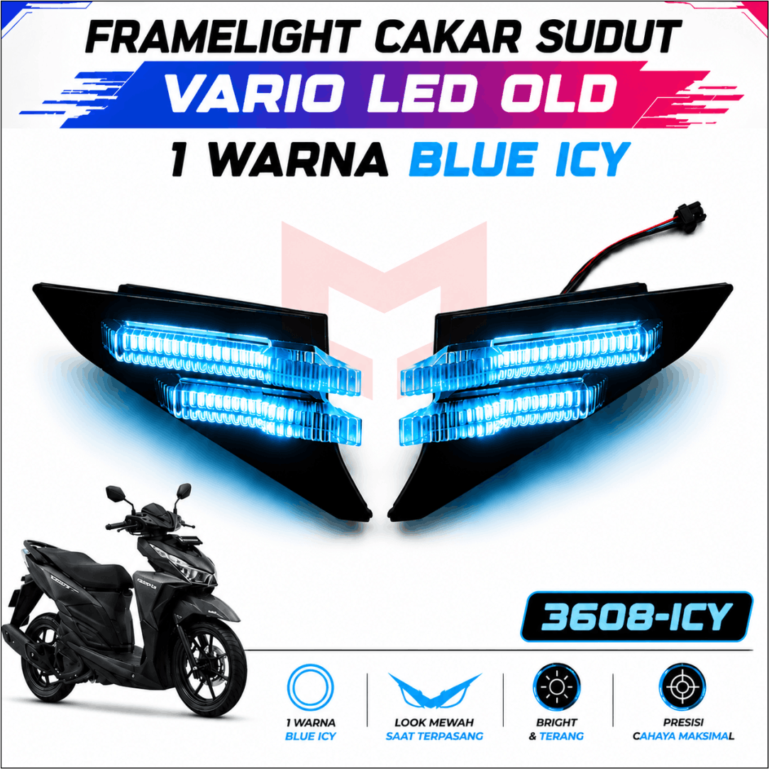 FRAMELIGHT CAKAR SUDUT VARIO LED OLD BLUE ICY