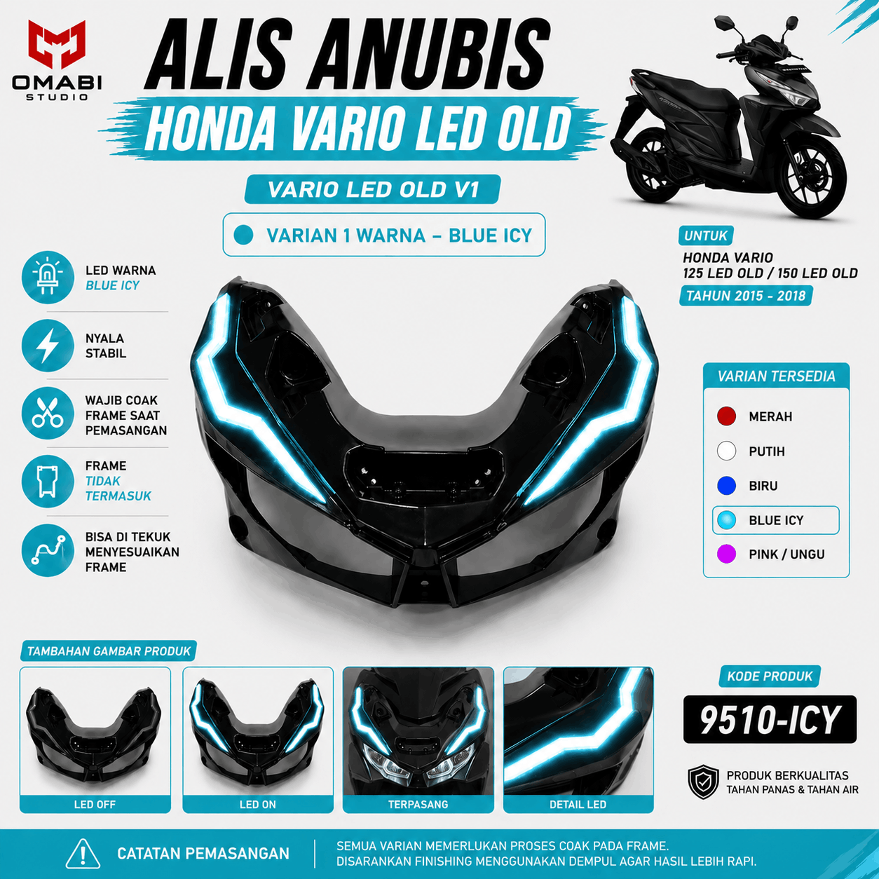 ALIS ANUBIS VARIO LED OLD V1 WARNA BLUE ICY