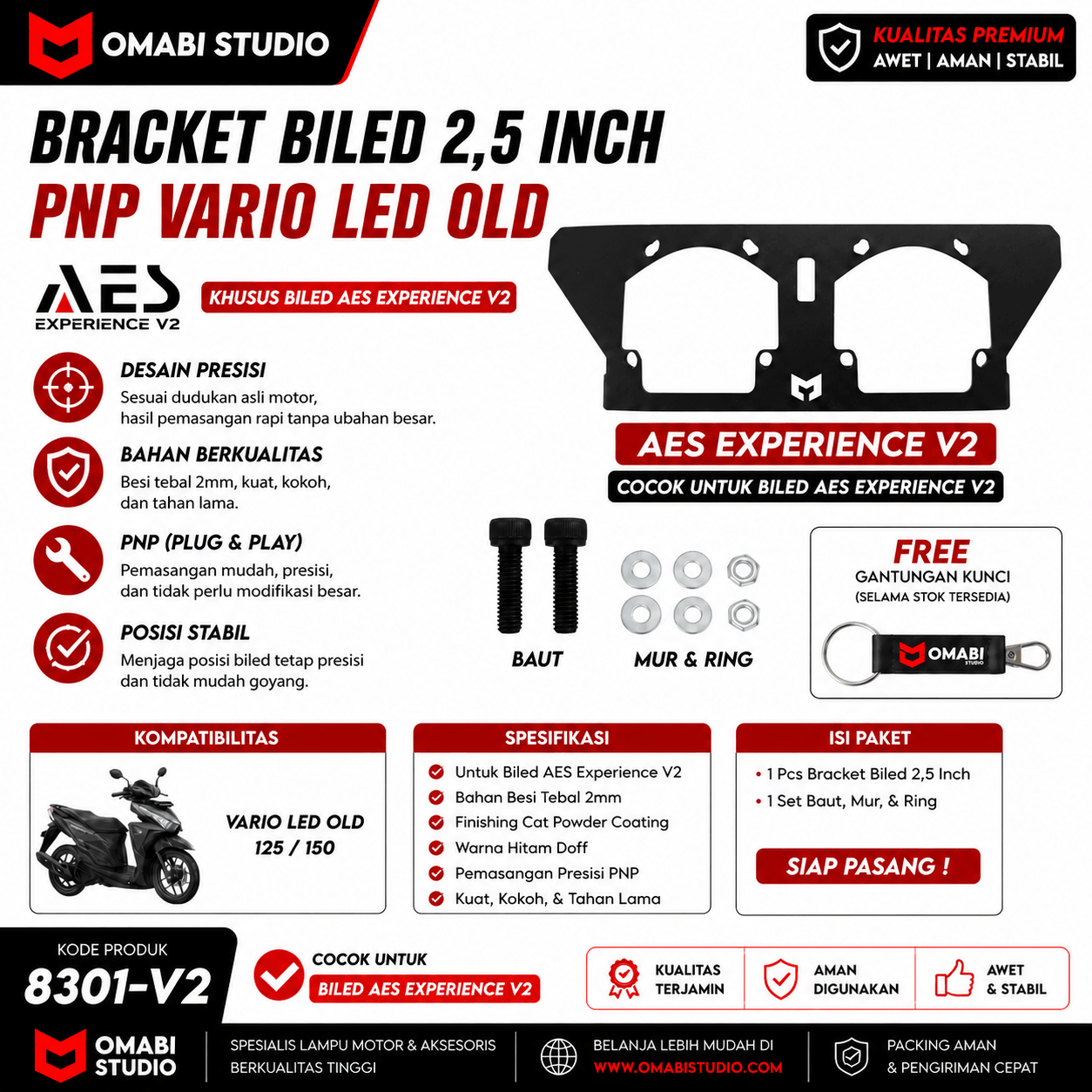BRACKET BILED VARIO LED OLD AES EXPERIENCE V2