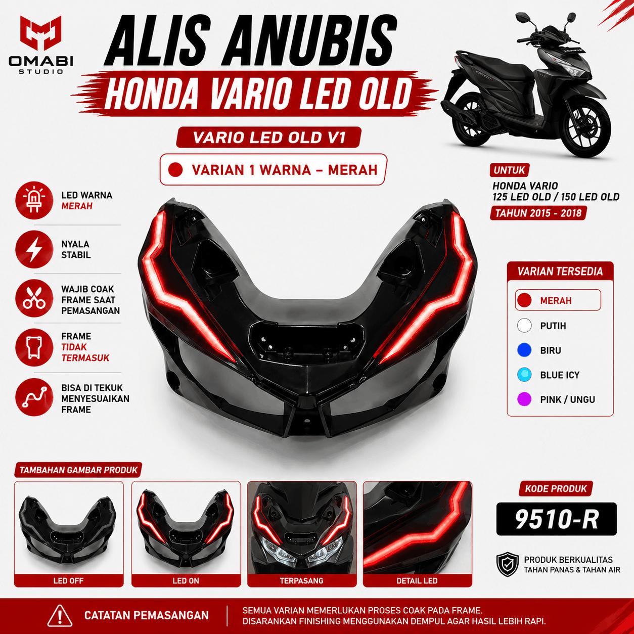 ALIS ANUBIS VARIO LED OLD V1 WARNA MERAH