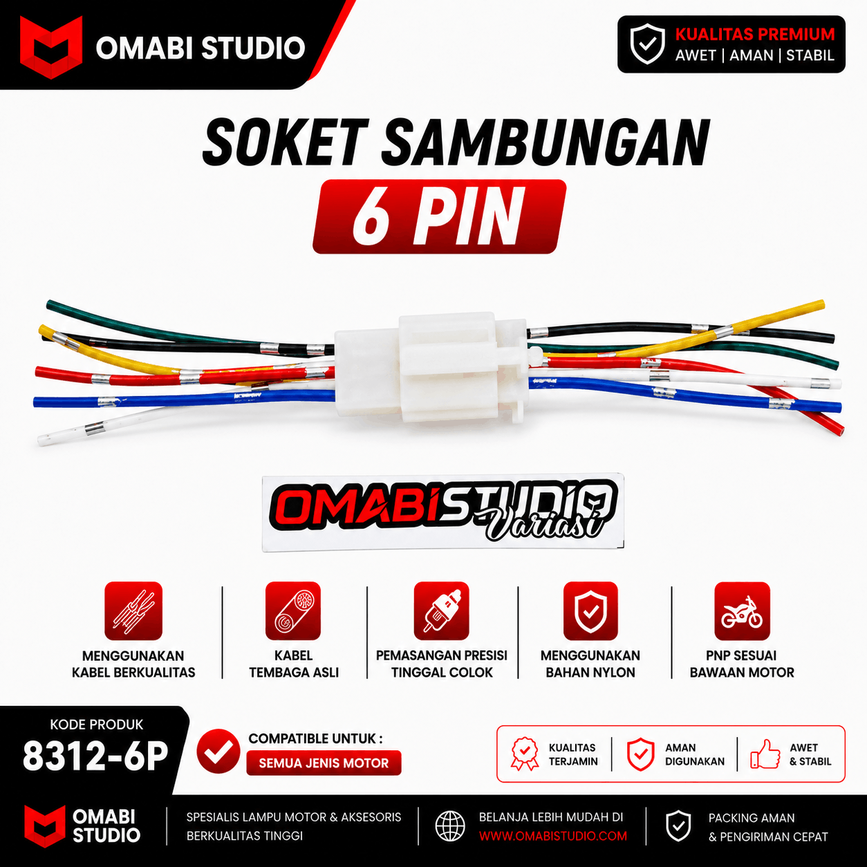SOCKET + KABEL 6 PIN