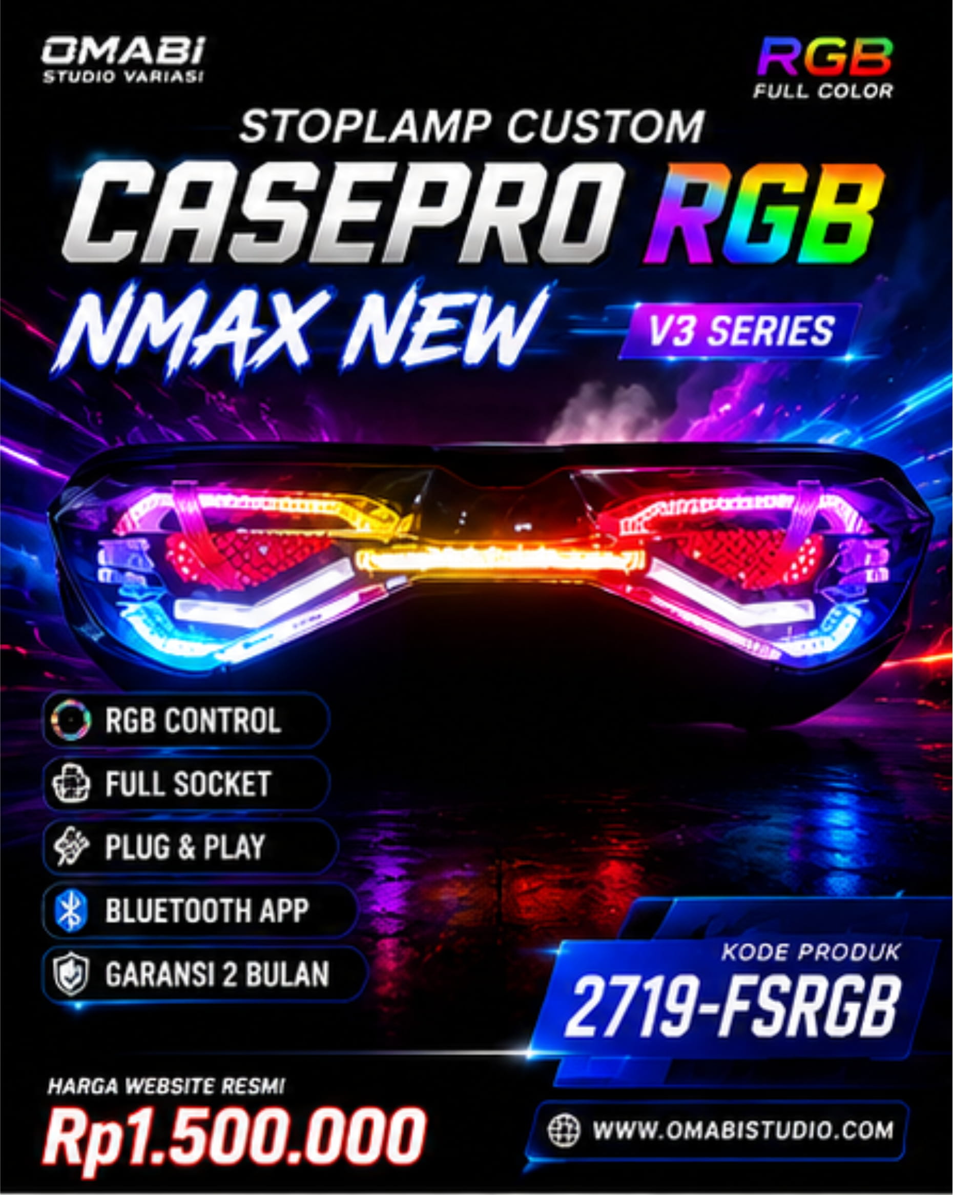 STOPLAMP CUSTOM SLIMFRAME CASE PRO NMAX NEW V3