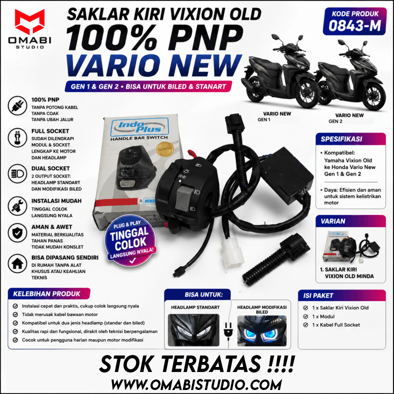 SAKLAR VIXION OLD PNP VARIO NEW MINDA