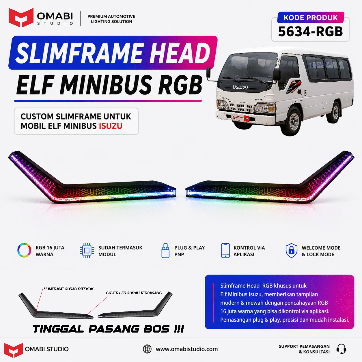 SLIMFRAME HEAD ISUZU ELF RGB