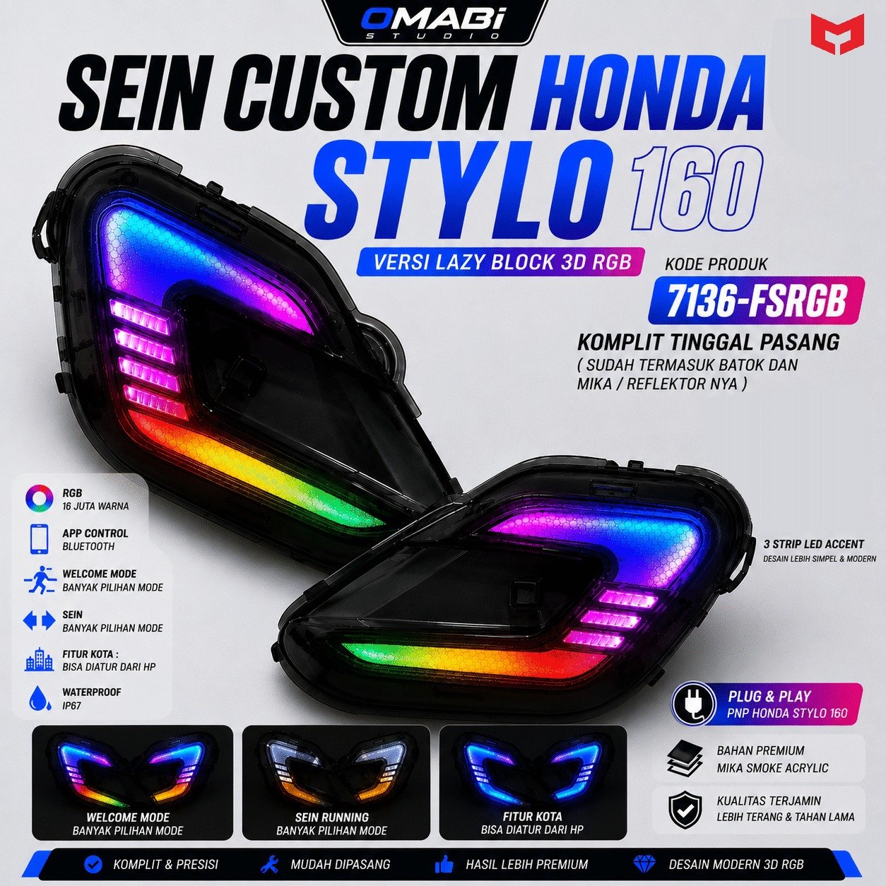 SEIN DEPAN CUSTOM STYLO FULLSET BATOK MIKA RGB 