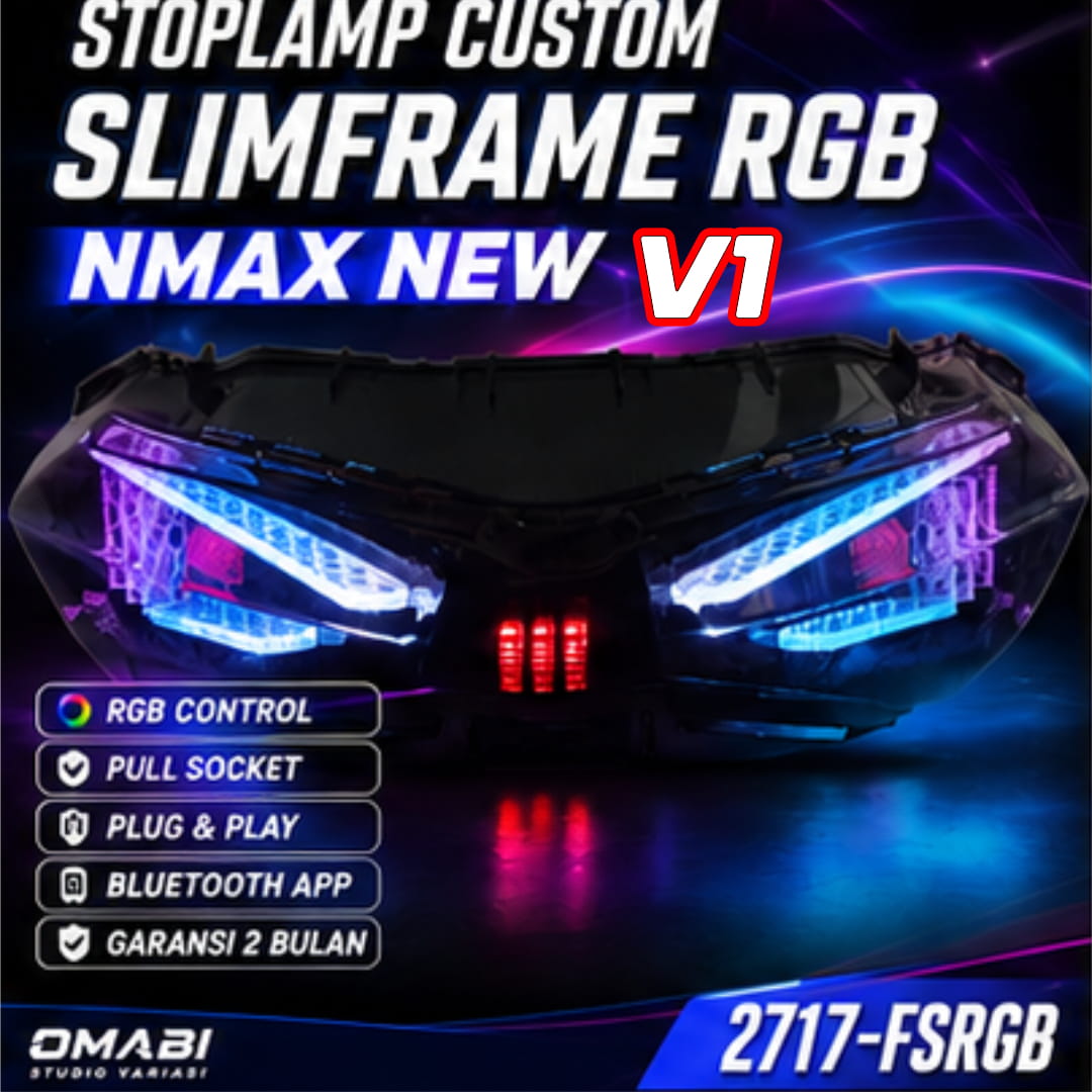 STOPLAMP CUSTOM SLIMFRAME RGB NMAX NEW V1