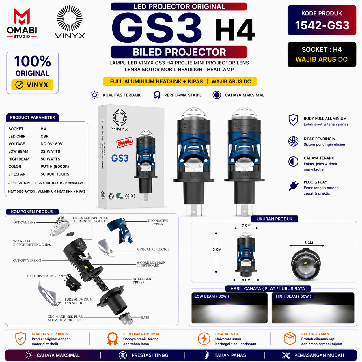 BILED H4 VINYX GS3