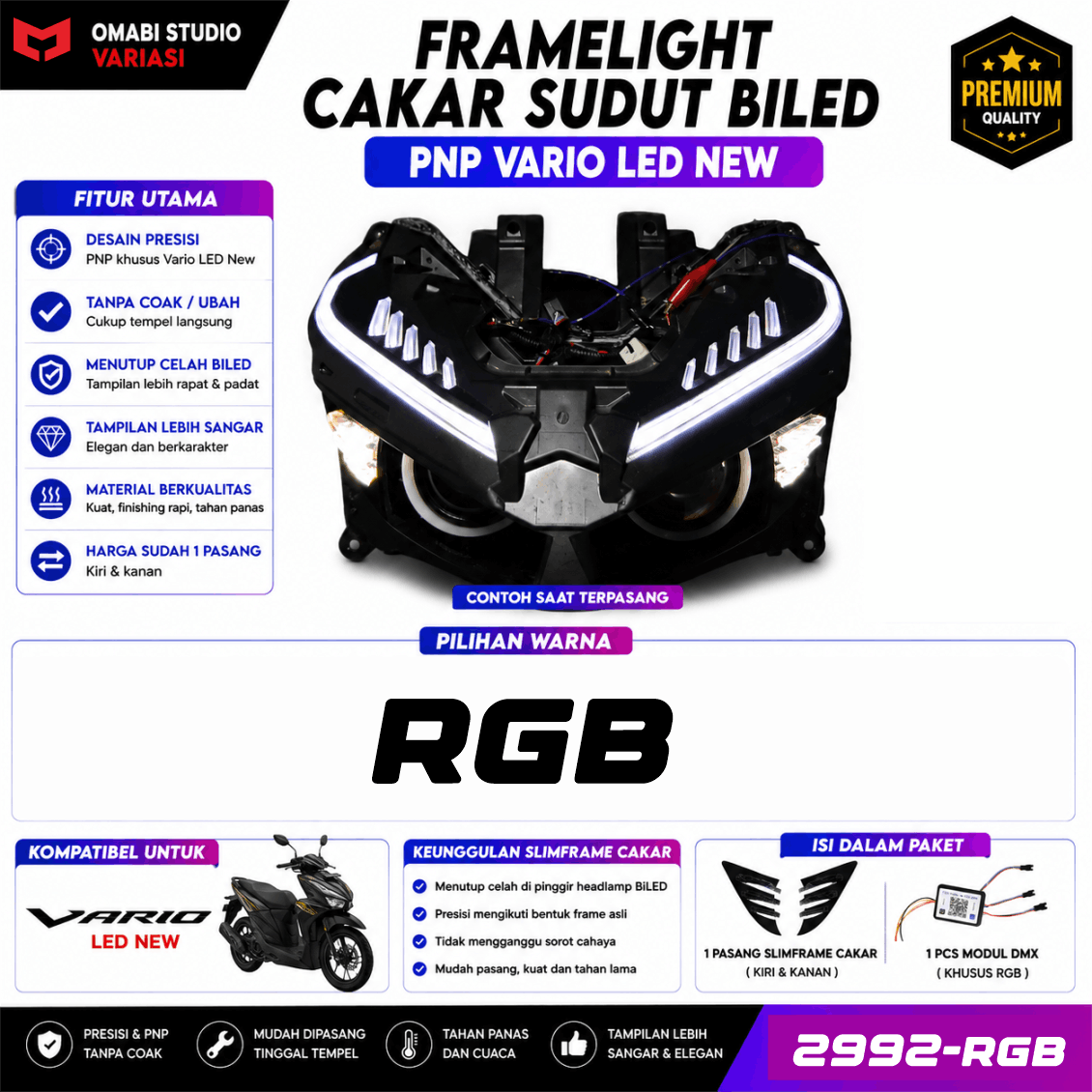 FRAMELIGHT CAKAR SUDUT VARIO NEW RGB